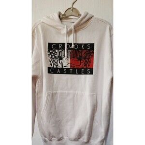 Crooks & Castles Mens Hoodie Sweatshirt Small Split Medusa Red Black New D25